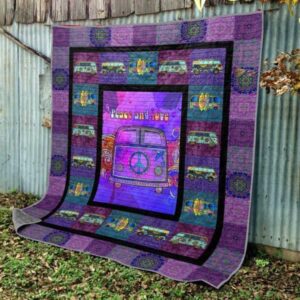 Love And Peace Quilt Blanket No96  Quilt